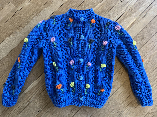 Flower-Spray Cardigan