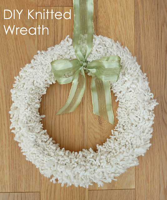 Serendipitous Knitted Fur Christmas wreath