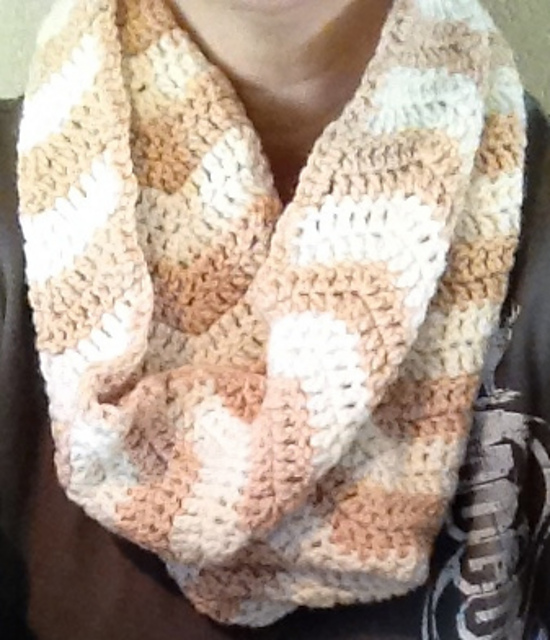 Super Easy Infinity Chevron Scarf