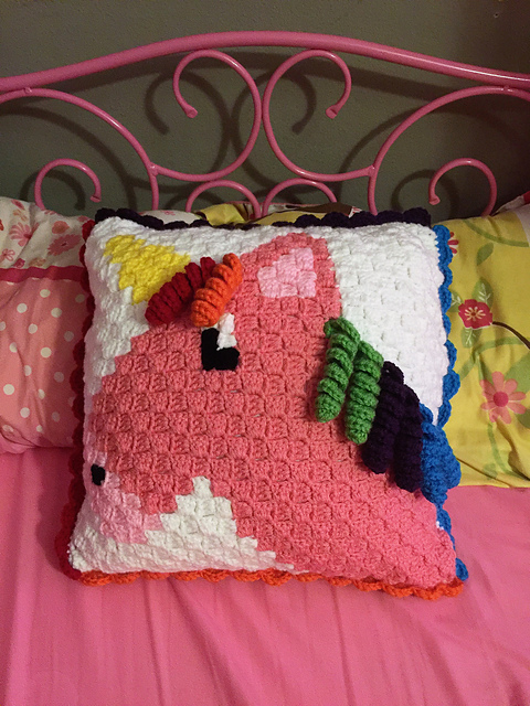 Corner 2 Corner Unicorn Pillow