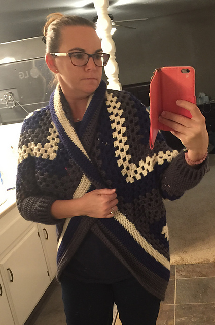Granny Square Oversized Sweater