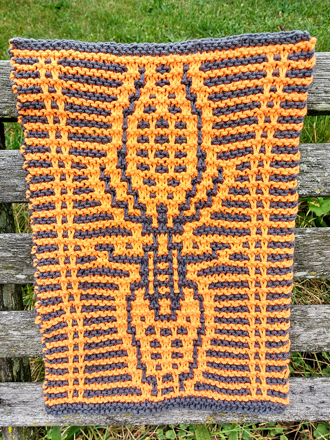 Spooky Spider Slipstitch Dishcloth