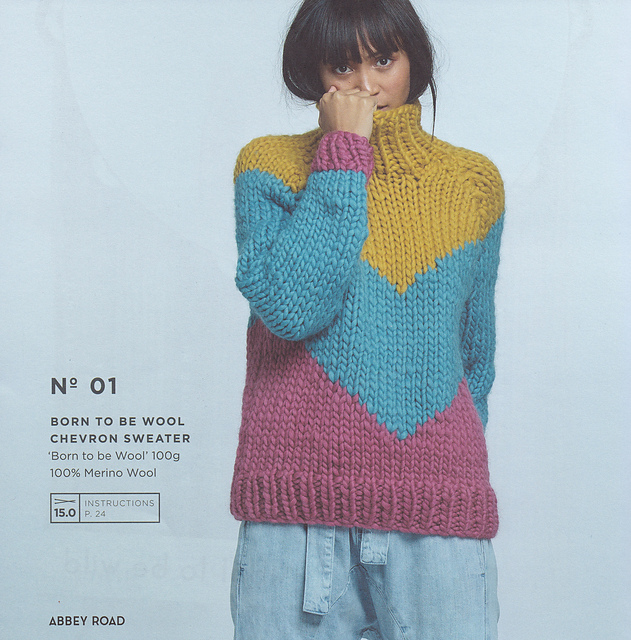 No. 01 Born to Be Wool Chevron Sweater
