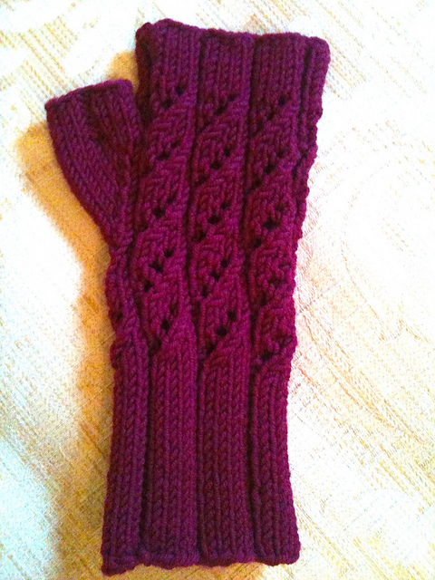 Looped & Laced Fingerless Mitts