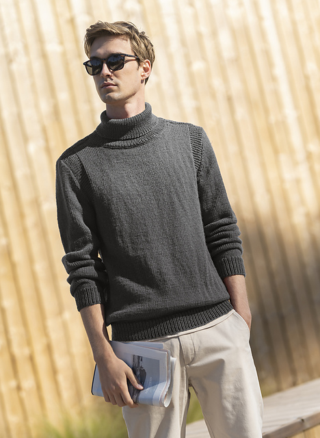Pull fin homme col roule Isidore - M6349