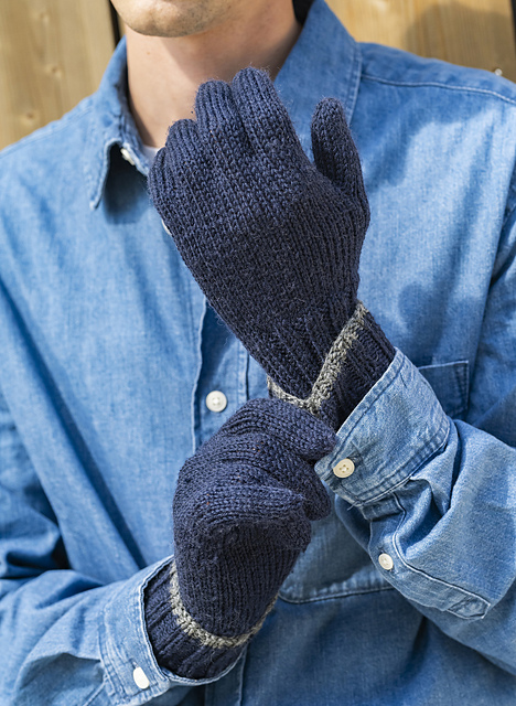 Gants revers bicolore Marvin - M6359