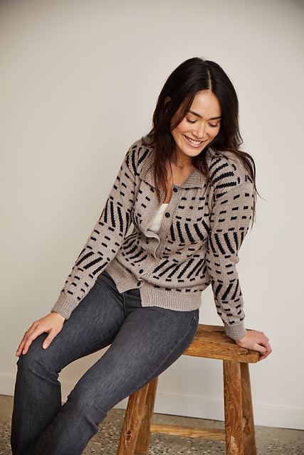 Gilet jacquard col polo Ingrid - M6376