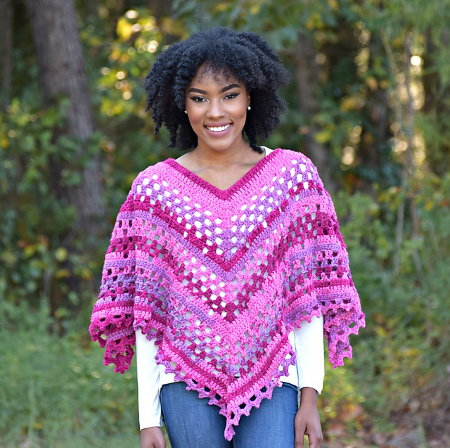 Ravelry: Dixie Charm Poncho pattern by Kathy Lashley
