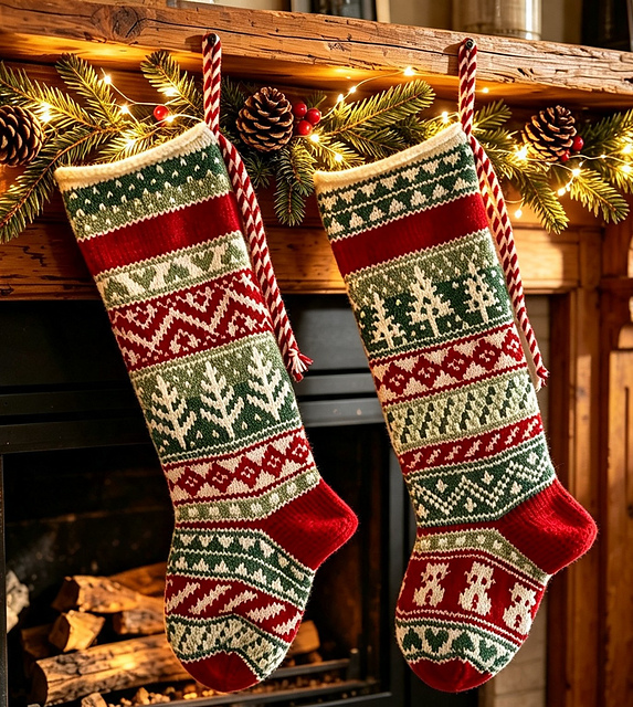 Personalised Nordic Fairisle Christmas Stockings