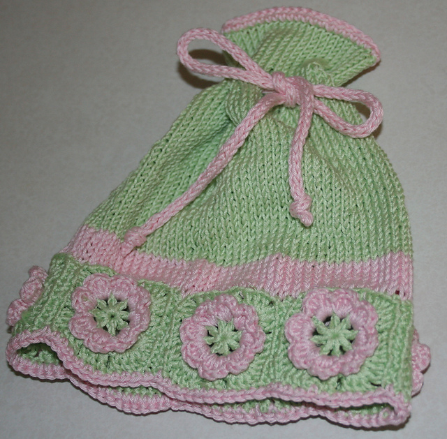 Knit and Crochet Baby Hat