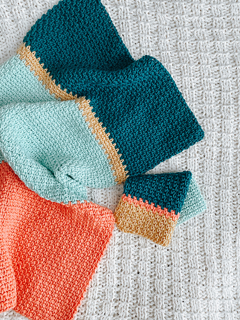 Cali Color-Block Dishcloth & Towel