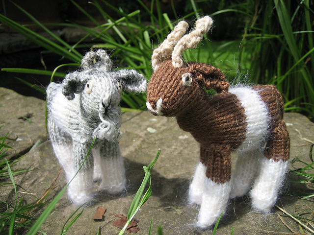 Ravelry: goats pattern by Fiona Goble