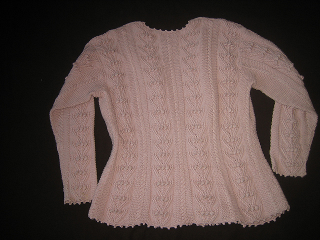 Textured Cardigan with picot edge