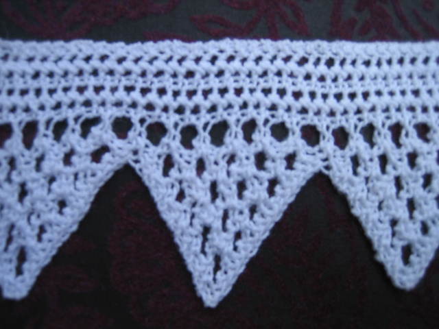 knitted edgings for trimmings children's things. edging no. 4