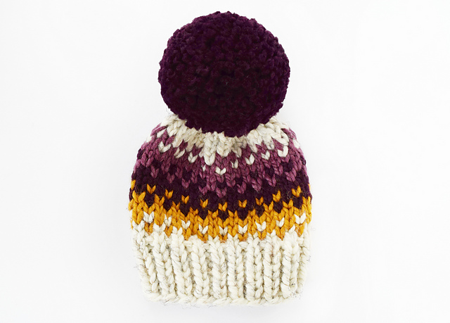 Fair Isle Pom Pom Hat