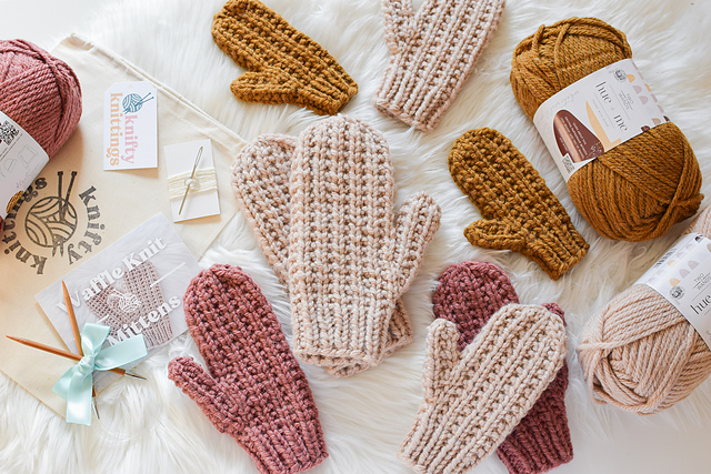 Waffle Knit Mittens