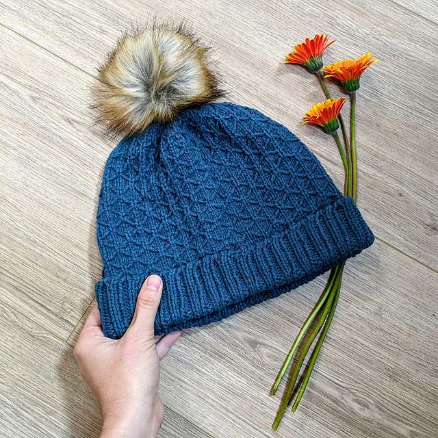 Quilted Lattice Slip Stitch Beanie