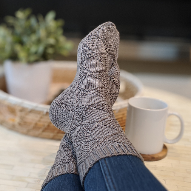 Almost Argyle Knit Socks