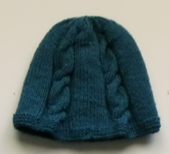 Cabled Baby Hat to Match Cabled Raglan Baby Sweater