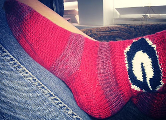 University of Georgia Toe-Up Socks