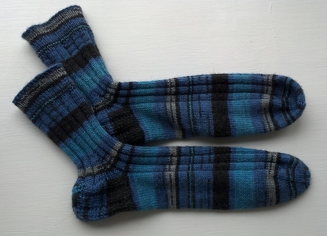 Vintage Ribbed Toe Up Socks