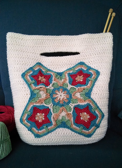Flower Motif Project Tote