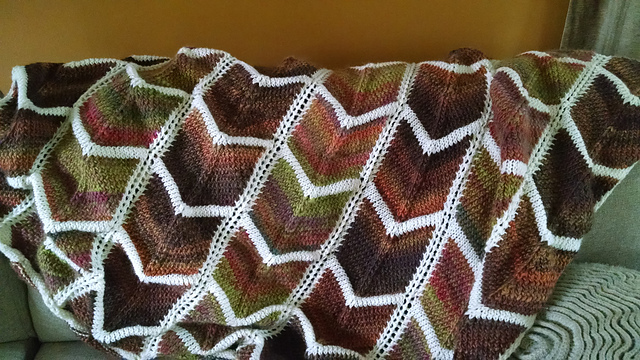 Bordered Chevron Blanket