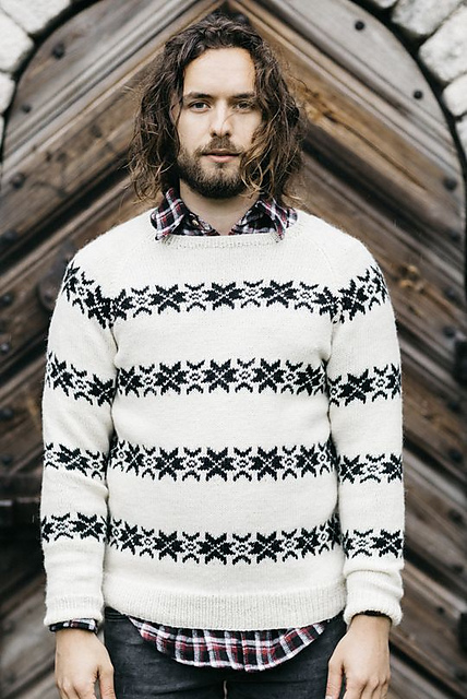 Mens best sale patterned pullover