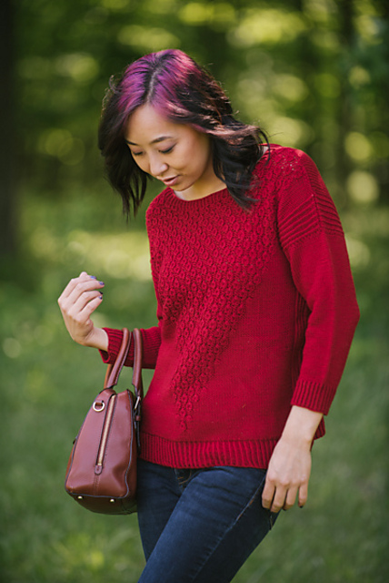 Cranberry Twist Sweater