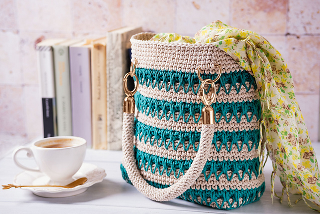 Cotton crochet bag "Alhambra"