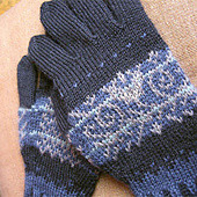 Flower Fitted gloves
