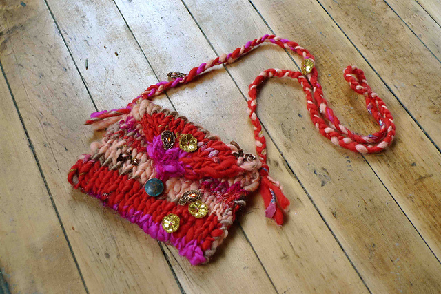 Knit Collage Mini Purse