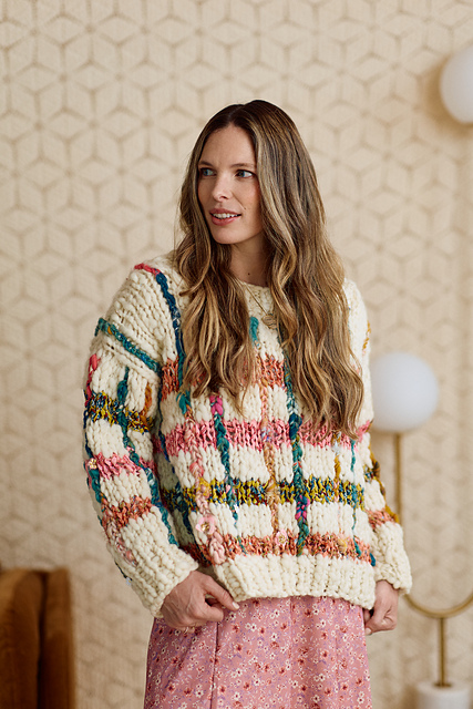 Plaid Happy Sweater