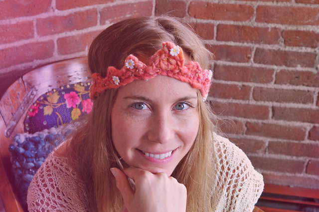 Daisy Chain Crochet Crown