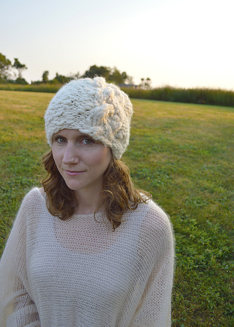 Cable Slouch Hat