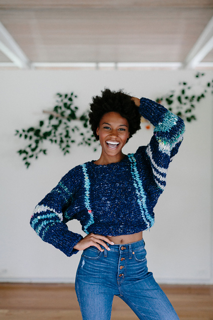 Ravelry: Be Mine Striped Sweater pattern by Cheryl Kubat