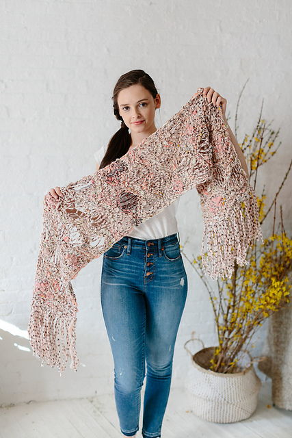 Dotted Sea Wave Shawl