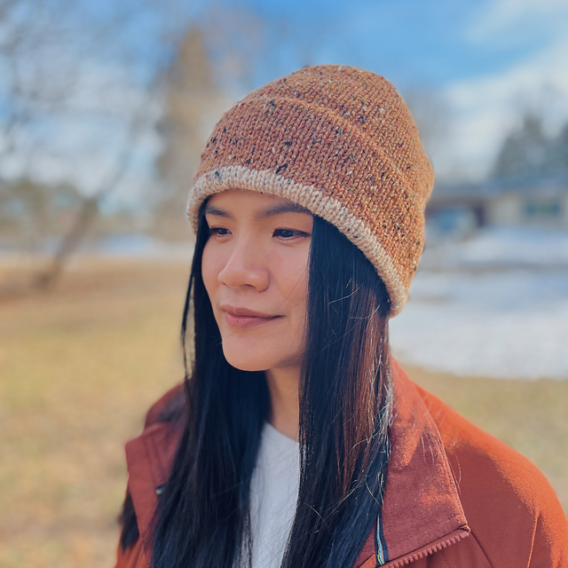 Easy Double Brim Knit Hat