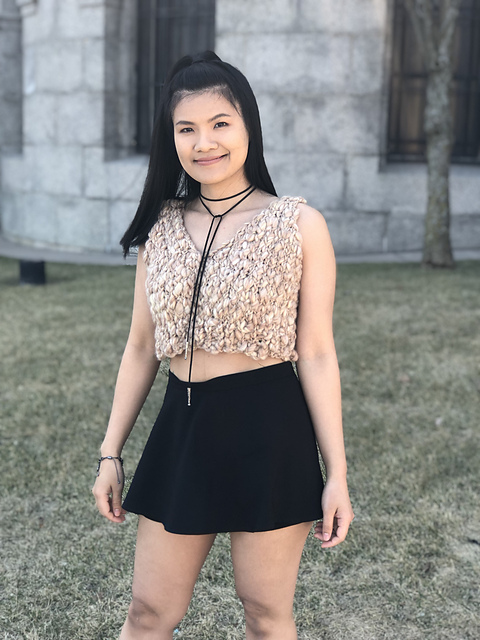Woolly halter top