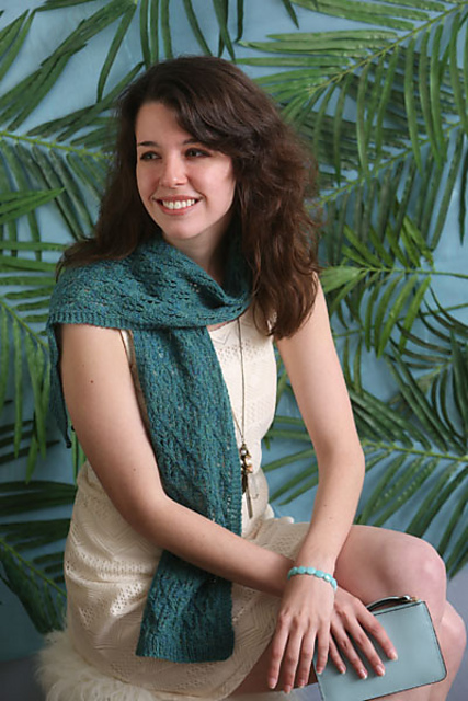 Tide Pool Lace Scarf