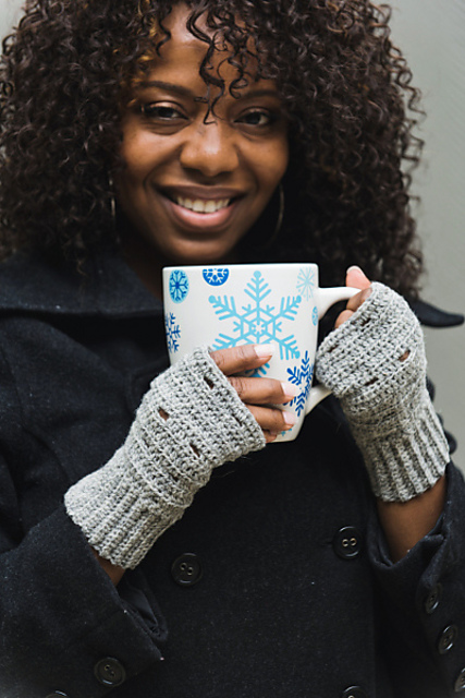 Silver Mist Fingerless Mitts