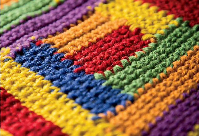 Crochet Log Cabin Dishcloth