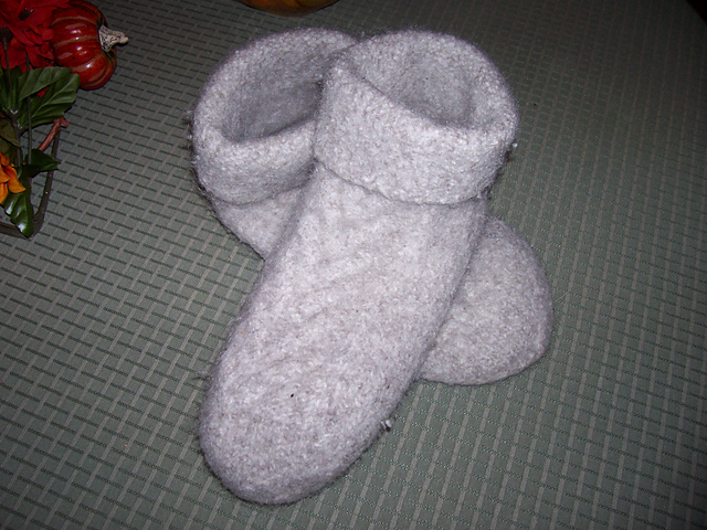 Cable Guy Felted Slippers