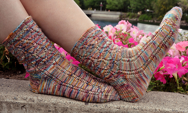 Lace in the Machine Socks