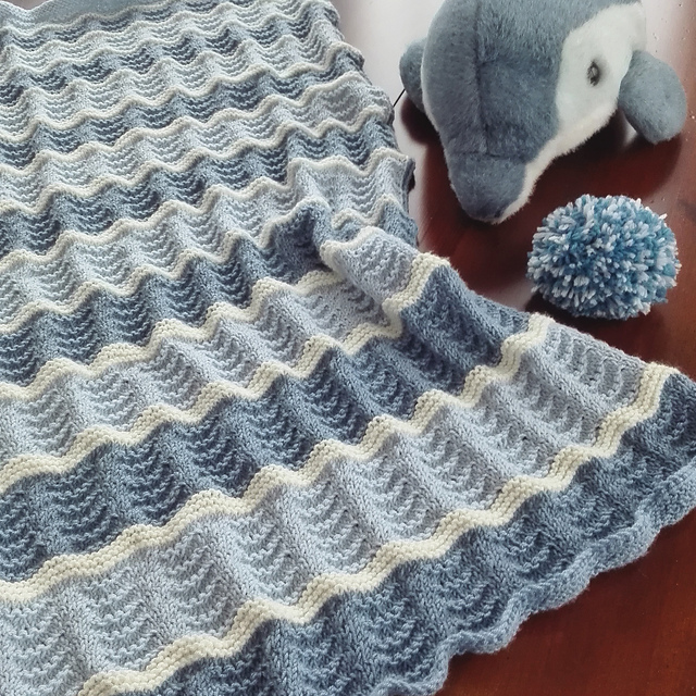 Waves baby blanket