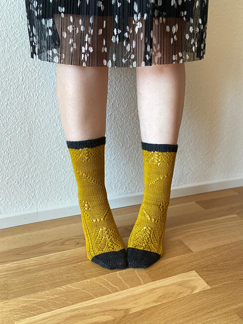 Golden Spiral Socks