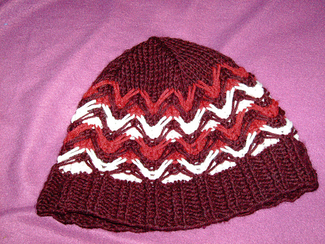 Herringbone Slipped Stitch Hat