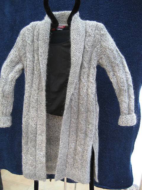 #24 Mohair Cabled Shawl-Collar Coat