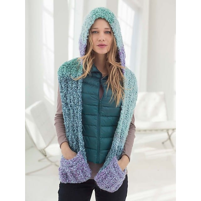 Hooded Scarf with Pockets