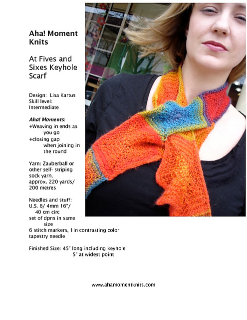 At Fives and Sixes Keyhole Scarf